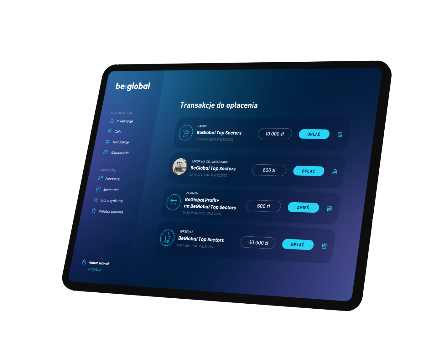 beglobal tablet mockup